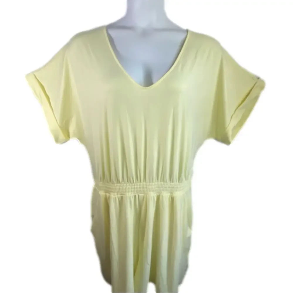 Express Yellow Soft V-Neck Lounge Romper NWT Size XL SKU0537 - Picture 2 of 6